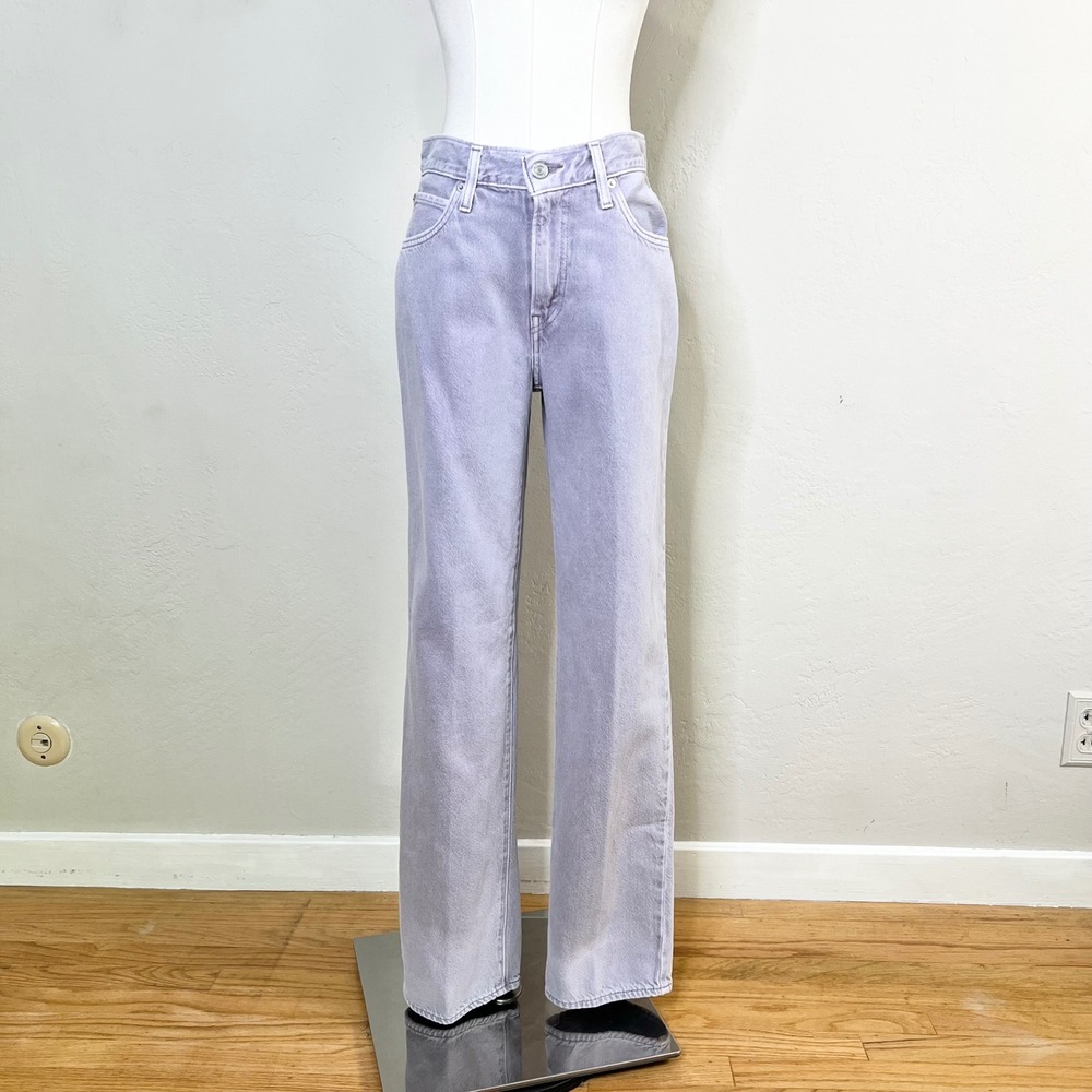 Levi's Jeans 94 Baggy Size 26 Purple Denim High Rise Straight Lavender A35100050